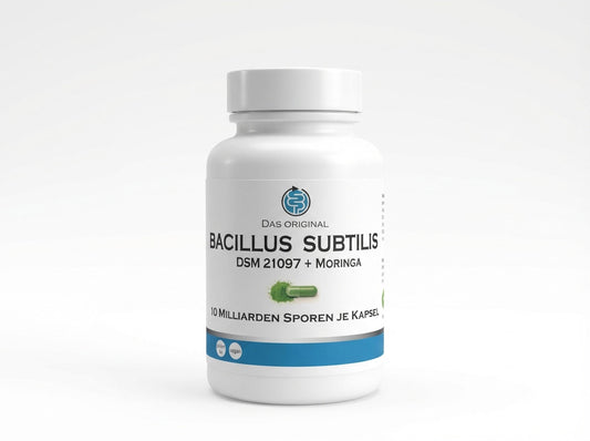 Bacillus subtilis Kapseln – 10 Milliarden Sporen je Kapsel.