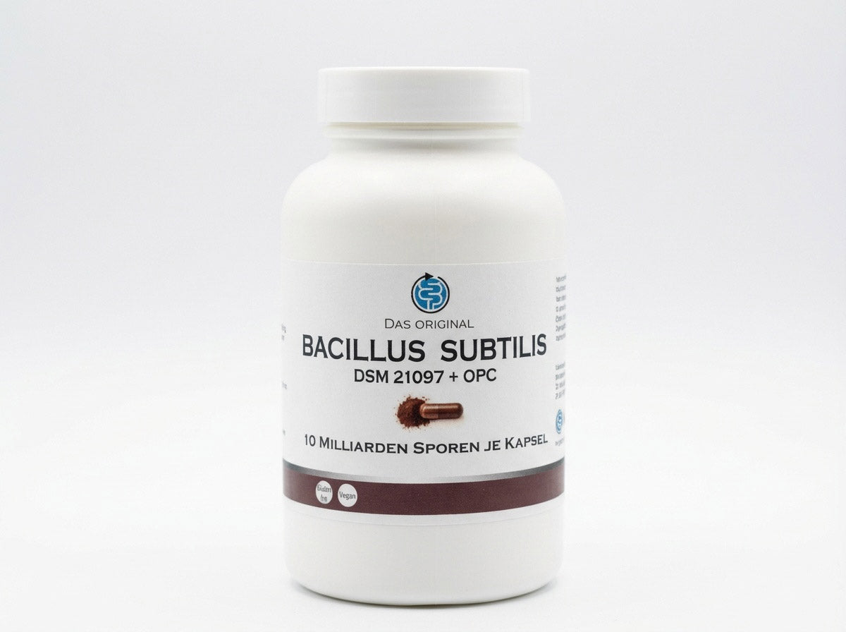 Bacillus subtilis Kapseln – 10 Milliarden Sporen je Kapsel.